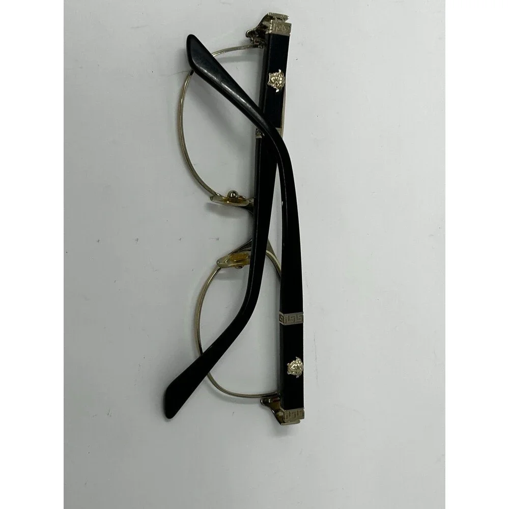 Versace VE1233Q 1366 Black Gold Eyeglasses Frame 53-17 140 Made Italy